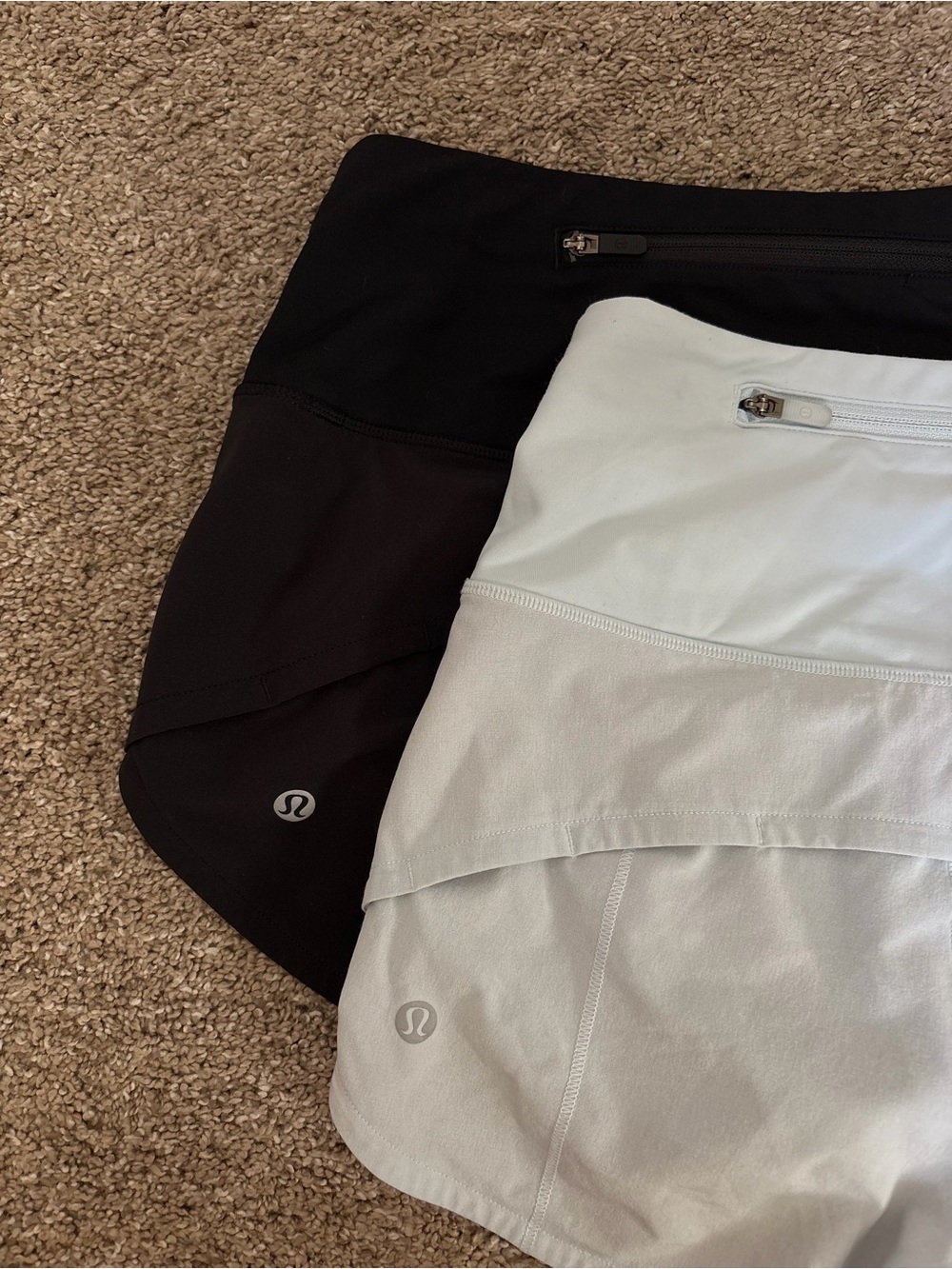 lululemon athletica Women's Athletic Shorts in Black and Light Gray
